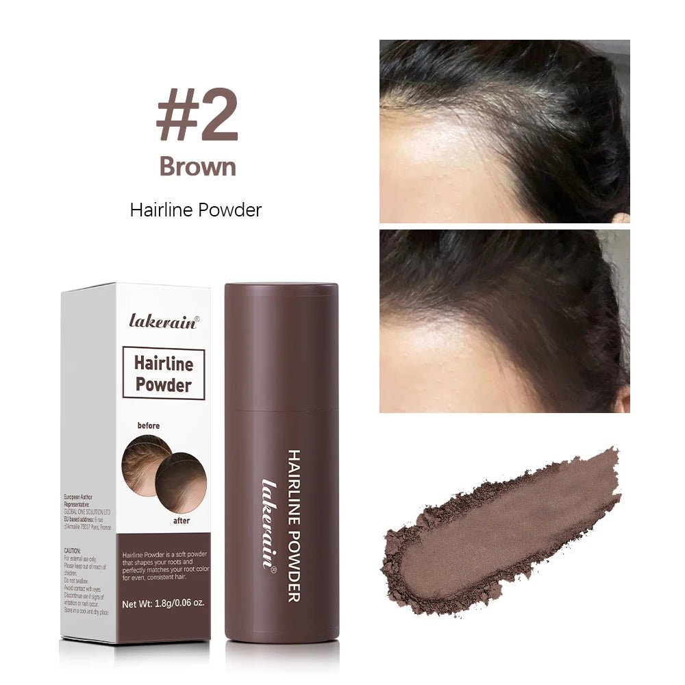 Linha fina sombra em pó cabelo à prova dwaterproof água raiz cobrir natural preto marrom sobrancelha contorno vara reparação preencher ferramenta de cabelo✨