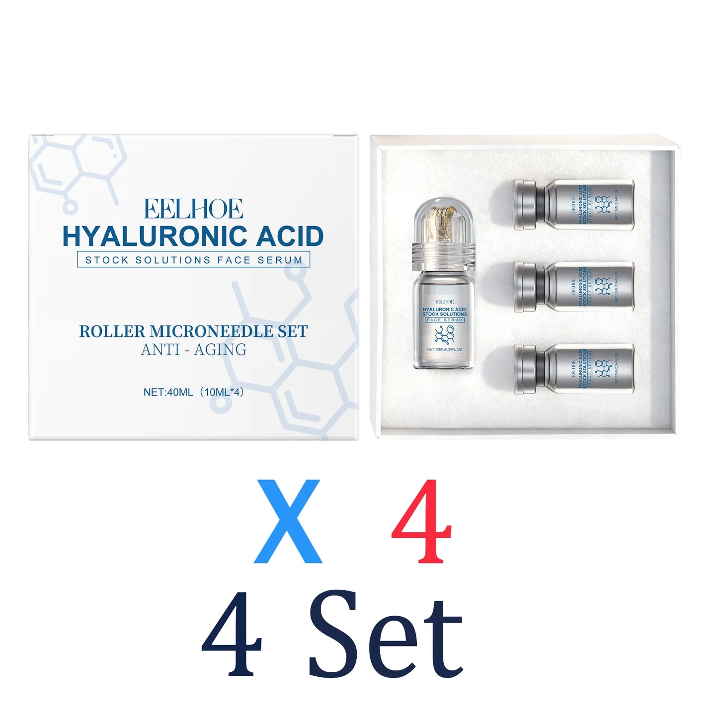 Niacinamida microagulha soro facial kit 0.25mm hidratante pele nutritivo inverno cuidados com a pele rosto rolo creme de dia 30ml
✨