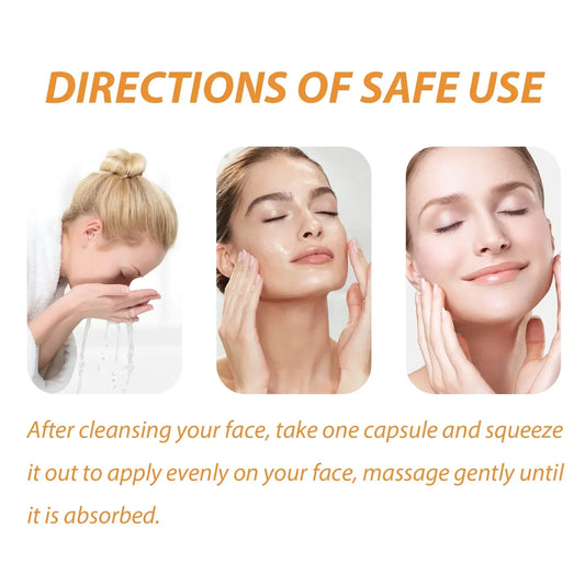 Cápsulas de colágeno para cuidados faciais, 50 peças, soro local, acne, removedor de rugas, endurecimento, clareamento, ácido hialurônico, essência, cuidados com a pele, novo estilo✨👑