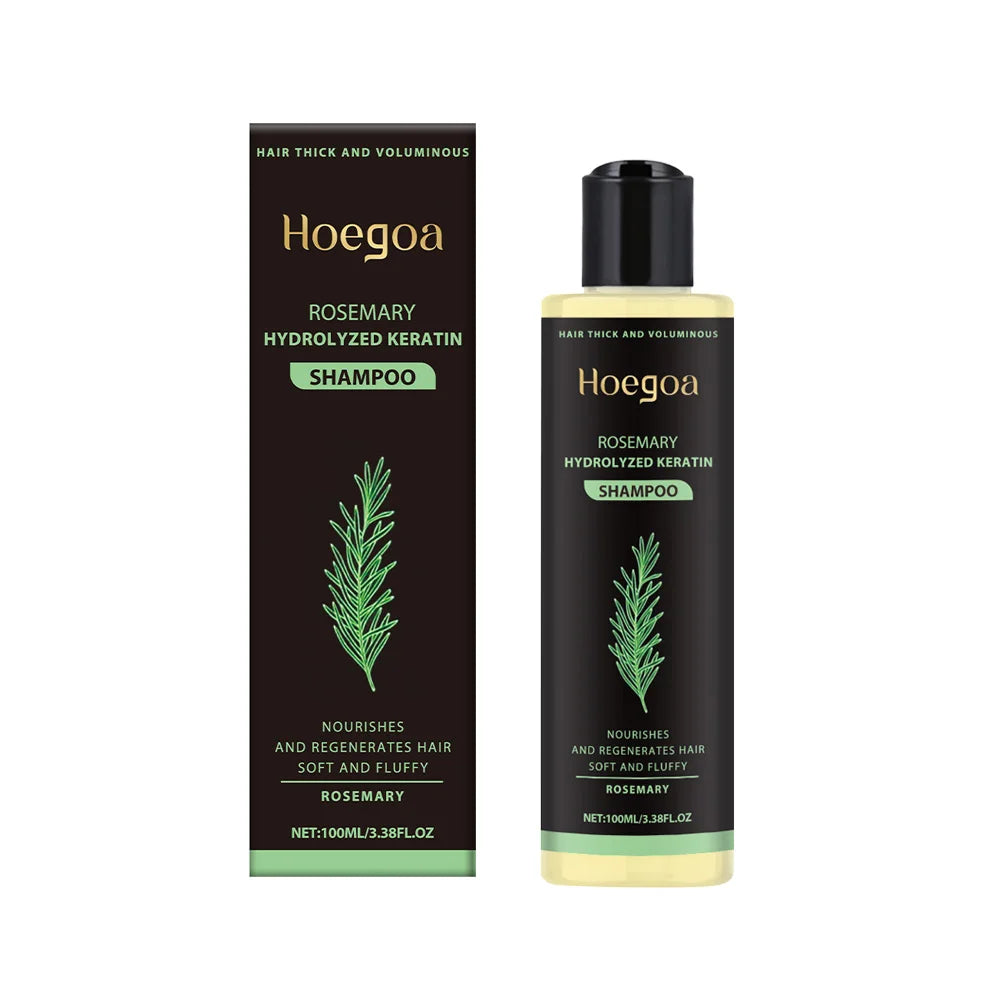 Champô para crescimento capilar com alecrim (3 unidades), espessante, com queratina hidrolisada, repara o cabelo seco, frisado e danificado, hidrata e limpa o couro cabeludo.