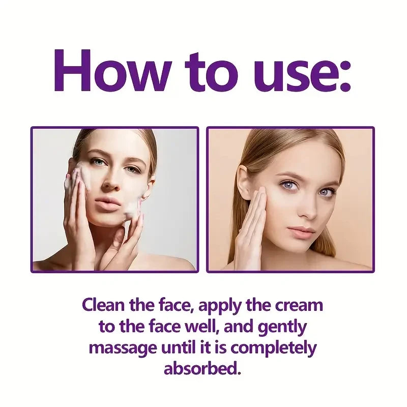 Creme de dia e noite para lifting facial de 2 minutos contém retinol, ácido hialurônico e colágeno - loção hidratante adequada para todos os tons de pele claros, sem fragrância, absorção de 2 minutos ✨🩶
