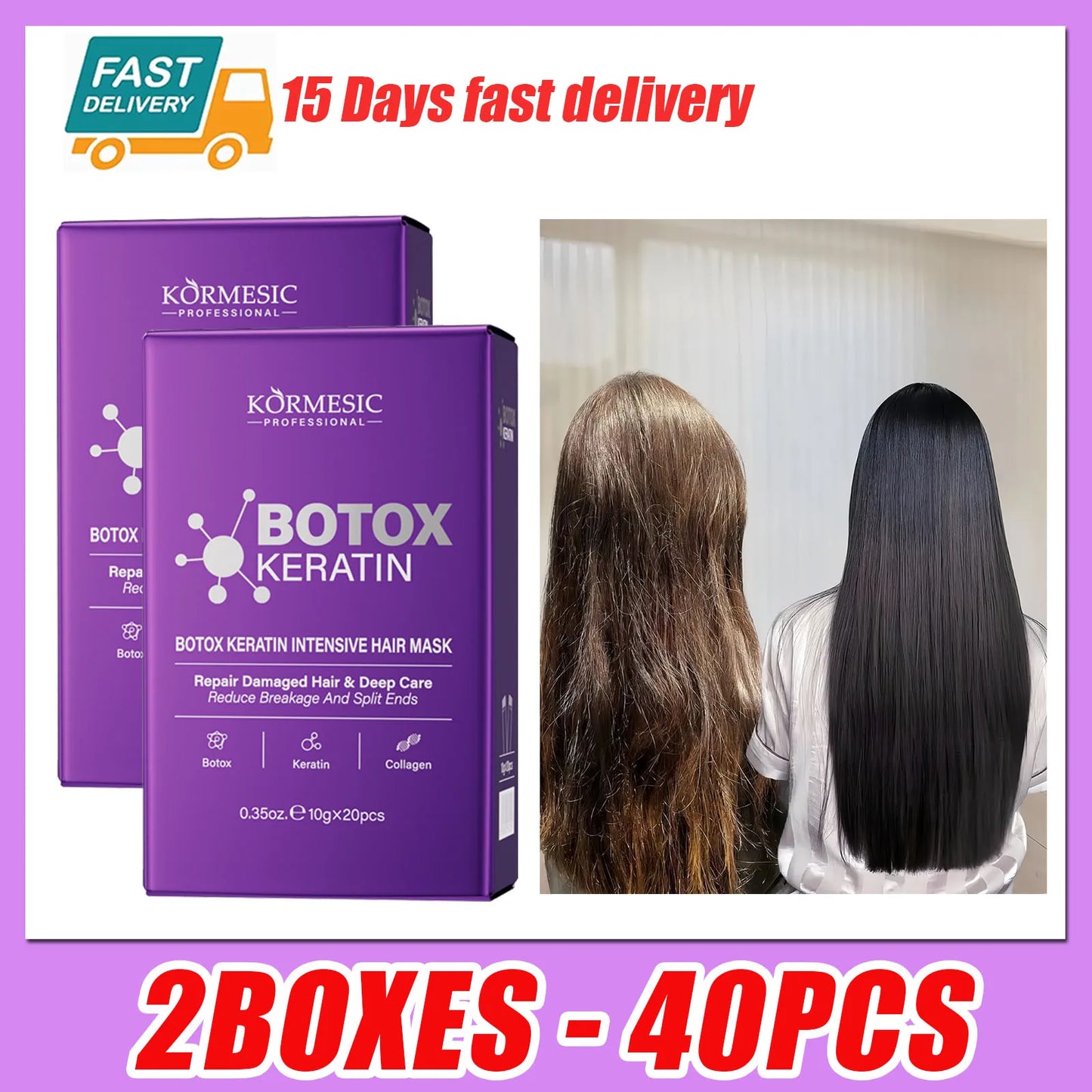 Máscara de cabelo de queratina mágica 5 segundos reparação de danos crespos macio suave cabelo brilhante hidratação profunda tratamento de cabelo reparação máscara de cuidados com o cabelo 👩🏻🦱✨