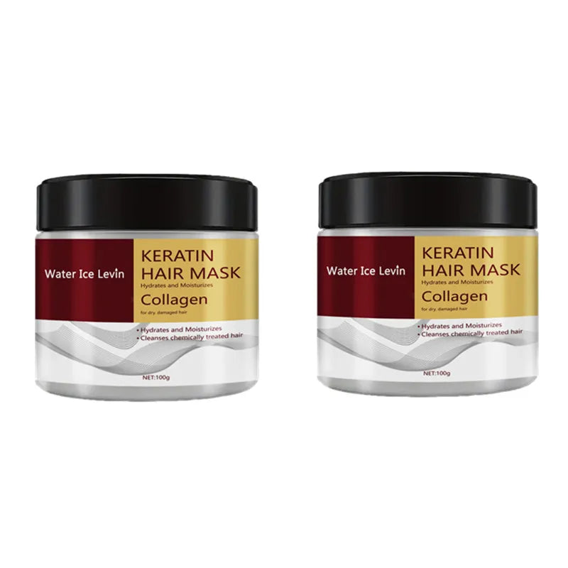 Máscara Capilar de Colagénio e Queratina com Hidratante e Condicionador para Controlo da Oleosidade, Suavidade, Suavidade, Reparação do Cabelo Danificado e Revitaliza o Fio.