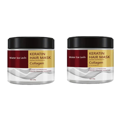 Máscara Capilar de Colagénio e Queratina com Hidratante e Condicionador para Controlo da Oleosidade, Suavidade, Suavidade, Reparação do Cabelo Danificado e Revitaliza o Fio.