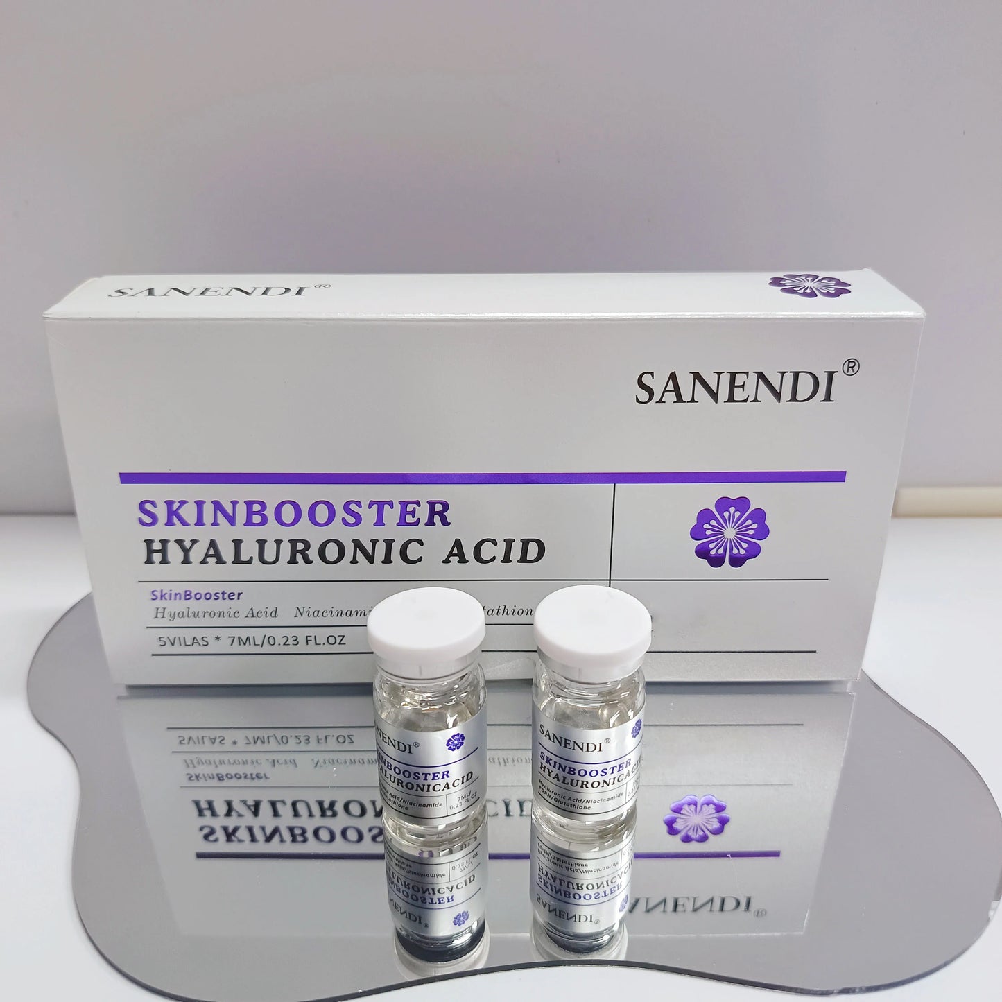 Sanendi, produto coreano para o cuidado da pele, contém ácido hialurónico. Conjunto de 5 essências faciais hidratantes, calmantes e nutritivas, 7ml cada.
