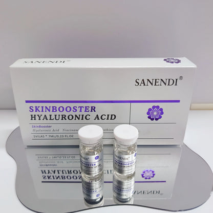 Sanendi, produto coreano para o cuidado da pele, contém ácido hialurónico. Conjunto de 5 essências faciais hidratantes, calmantes e nutritivas, 7ml cada.