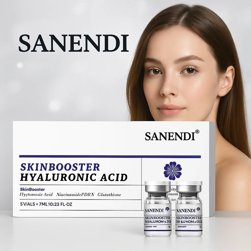 Sanendi, produto coreano para o cuidado da pele, contém ácido hialurónico. Conjunto de 5 essências faciais hidratantes, calmantes e nutritivas, 7ml cada.