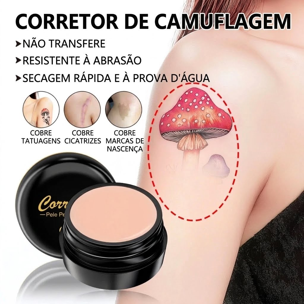 QIC Concealer Clear & Flawless - Corretivo de Alta Cobertura à Prova de Água.