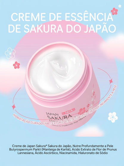 LAIKOU Japan Sakura Essence Cream - Creme Hidratante Facial Iluminador 25g .