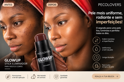 GlowUp Stick Iluminador Facial e Corporal – Efeito Radiante✨