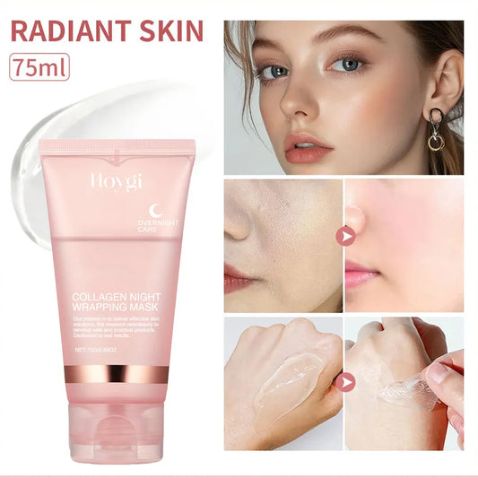 Conjunto de máscara facial de colágeno durante a noite, máscara facial coreana de colágeno, máscara de embrulho noturno, hidrata profundamente a máscara de cuidados noturnos ✨