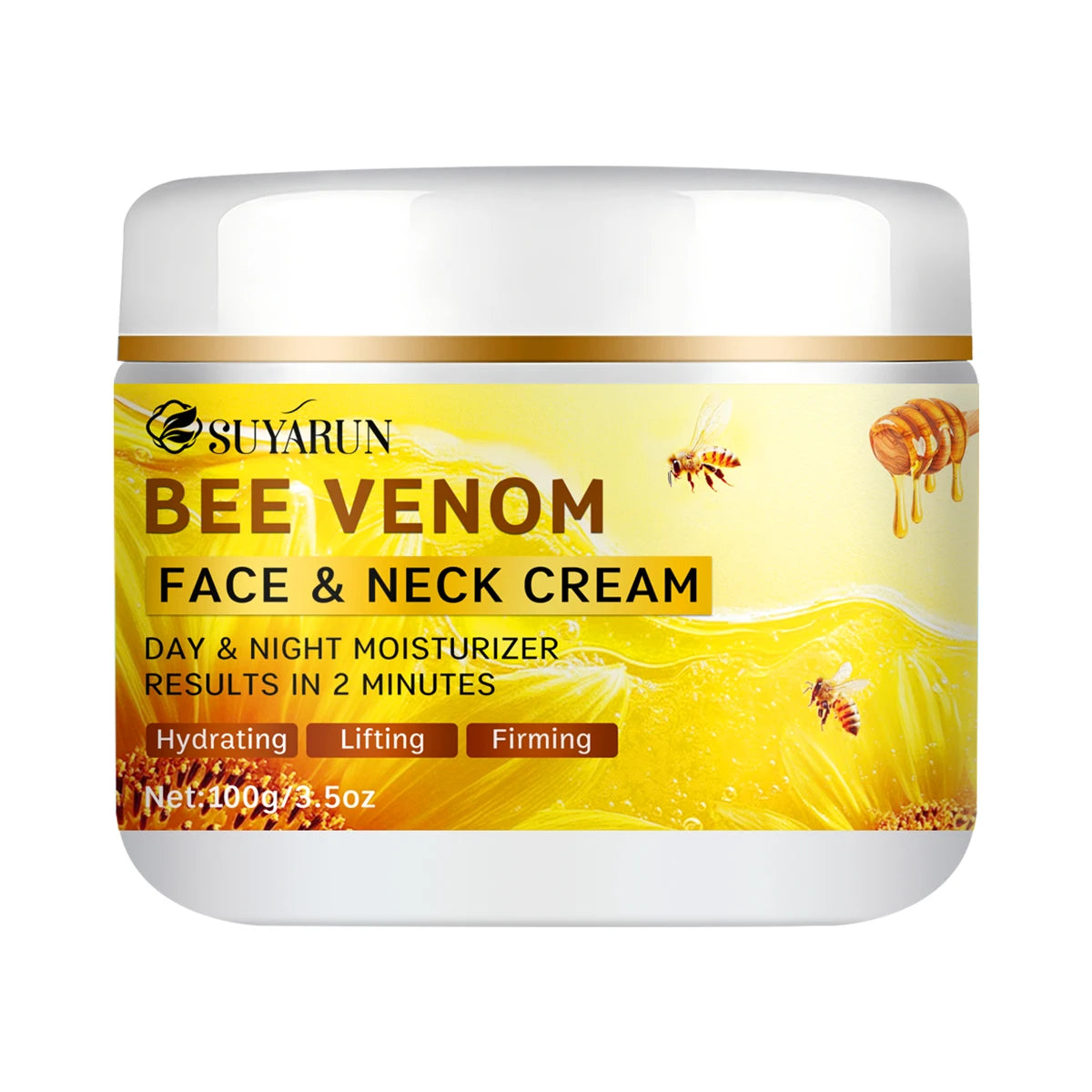 SUYARUN Creme facial antienvelhecimento com colágeno de veneno de abelha | Hidratante reafirmante e lifting | Redução de rugas | Hidratação 24H.