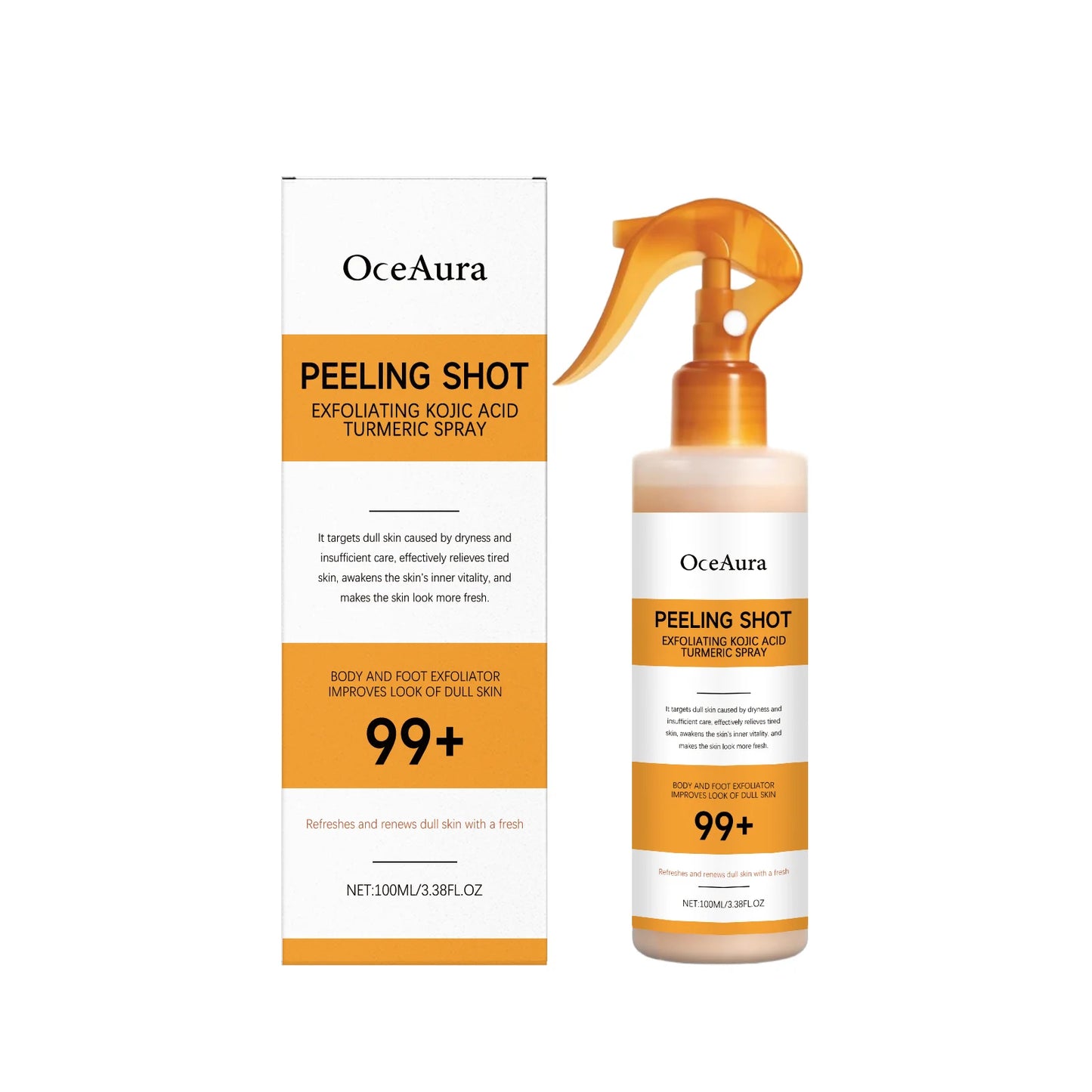 Cuidados com Queratina Corporal Ácido Kójico Cúrcuma Spray Suavemente Esfoliante Peeling Solução Nutritiva Hidratante Cuidados com a Pele Todos os Tipos de Pele
✨