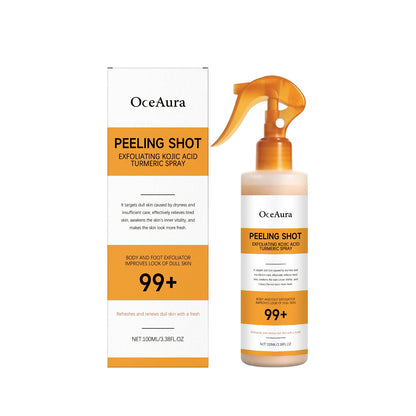 Cuidados com Queratina Corporal Ácido Kójico Cúrcuma Spray Suavemente Esfoliante Peeling Solução Nutritiva Hidratante Cuidados com a Pele Todos os Tipos de Pele
✨