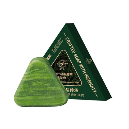 Sabonete Champô Usman Grass com Extrato de Planta de Cipreste e Polygonatum - Limpeza Refrescante, Controlo da Oleosidade e Comichão - 120g