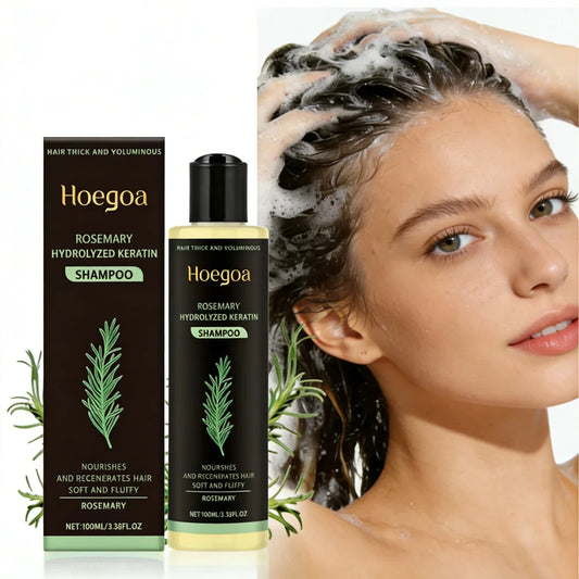 Champô para crescimento capilar com alecrim (3 unidades), espessante, com queratina hidrolisada, repara o cabelo seco, frisado e danificado, hidrata e limpa o couro cabeludo.