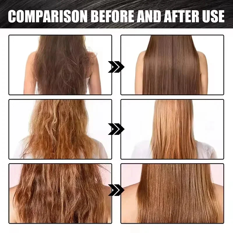 Máscara de cabelo mágica profissional para cuidados com os cabelos lisos em 5 segundos, reparação natural, hidratação, pontas anti-divisão, repara danos, suaviza o frizz ✨