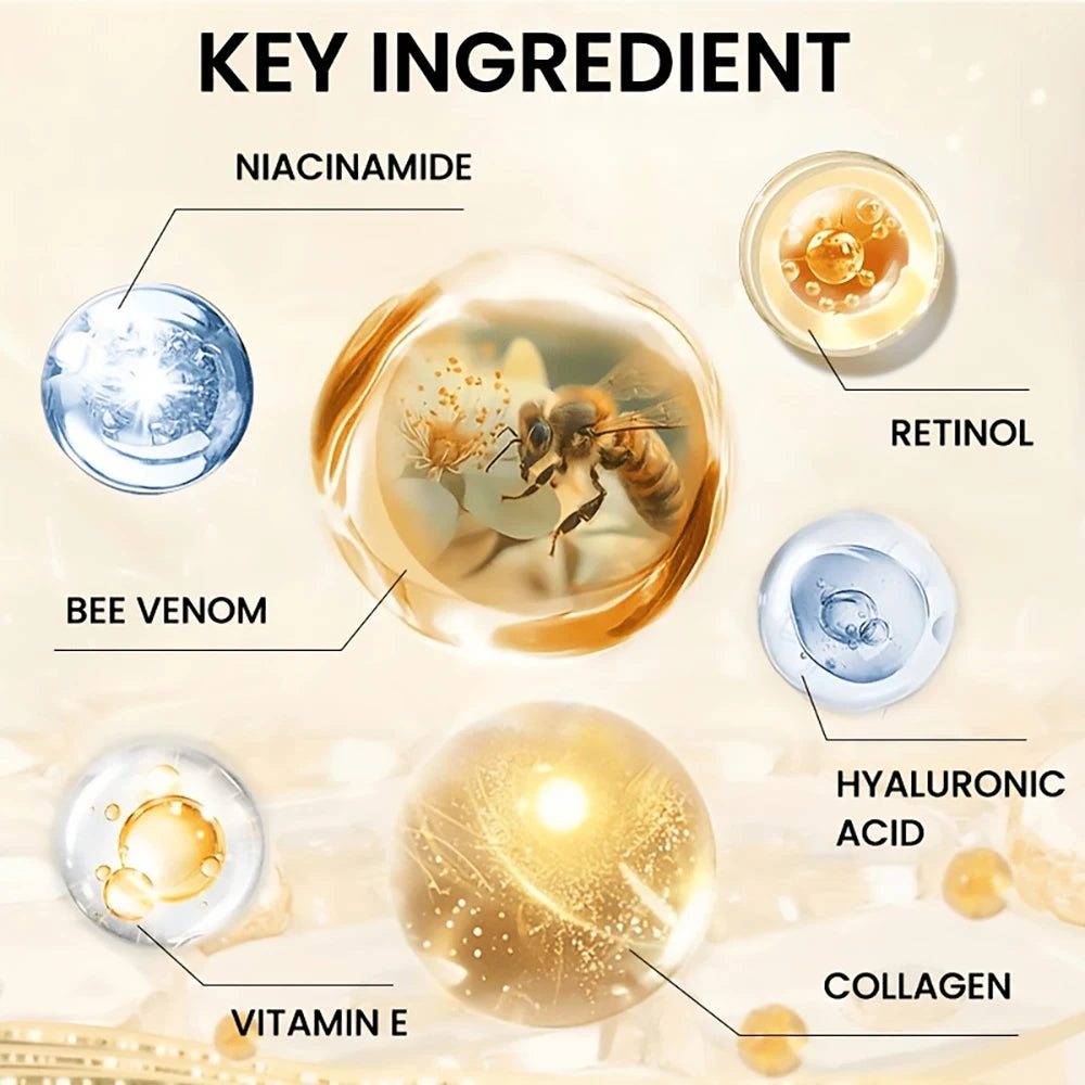 SUYARUN Creme facial antienvelhecimento com colágeno de veneno de abelha | Hidratante reafirmante e lifting | Redução de rugas | Hidratação 24H.