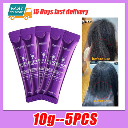 Máscara de cabelo de queratina mágica 5 segundos reparação de danos crespos macio suave cabelo brilhante hidratação profunda tratamento de cabelo reparação máscara de cuidados com o cabelo 👩🏻‍🦱✨