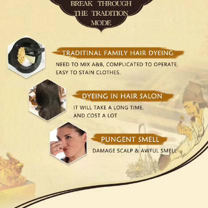Shampoo tonalizante para cabelos grisalhos 3 em 1, tonalizante preto para cabelos femininos e masculinos, natural, à base de ervas, seguro e nutritivo para os cabelos