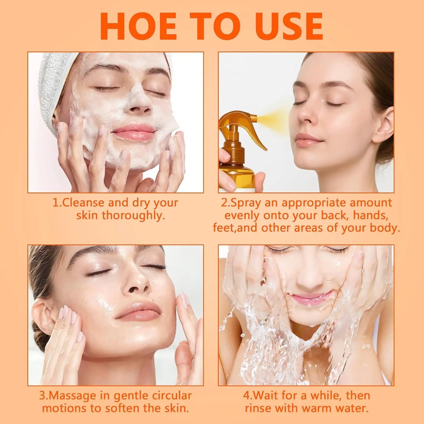 Cuidados com Queratina Corporal Ácido Kójico Cúrcuma Spray Suavemente Esfoliante Peeling Solução Nutritiva Hidratante Cuidados com a Pele Todos os Tipos de Pele
✨