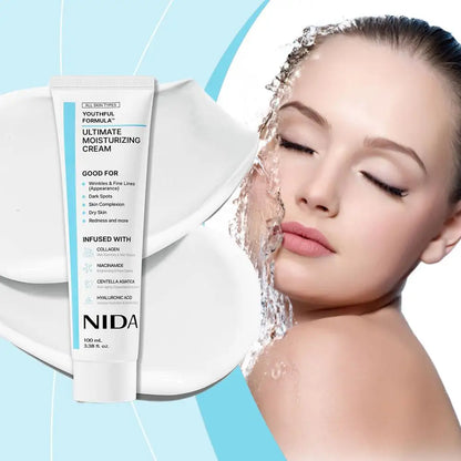 Nida final creme hidratante anti-envelhecimento reparação calmante poro hidratante reparação vermelhidão branqueamento essência cuidados com a pele 🩵✨