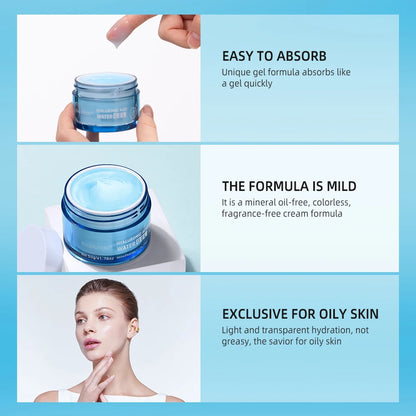 Gel-creme hidratante facial Hydro Boost com ácido hialurônico para hidratar e suavizar a pele extra seca