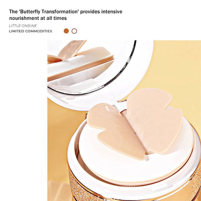 Base BB Cream Air Cushion Hidratante Corretor Branqueador Controlo de Oleosidade À Prova de Água com Esponja em Forma de Borboleta para Pó Maquilhagem Cosmética
