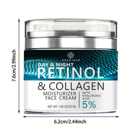Gorgique Creme Hidratante Facial Retinol - Creme Hidratante Antienvelhecimento Dia e Noite ✨