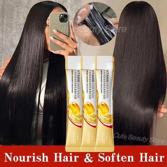 Máscara de cabelo de queratina mágica 5 segundos reparar cabelos crespos danificados macio suave brilhante vitamina nutrição hidratar nutrir cuidados com os cabelos