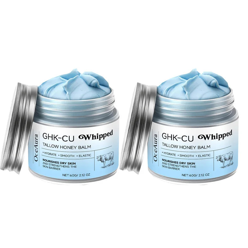 Bálsamo Azul GHK-Cu com Sebo Bovino e Mel de Manuka Hidratante Intensivo.