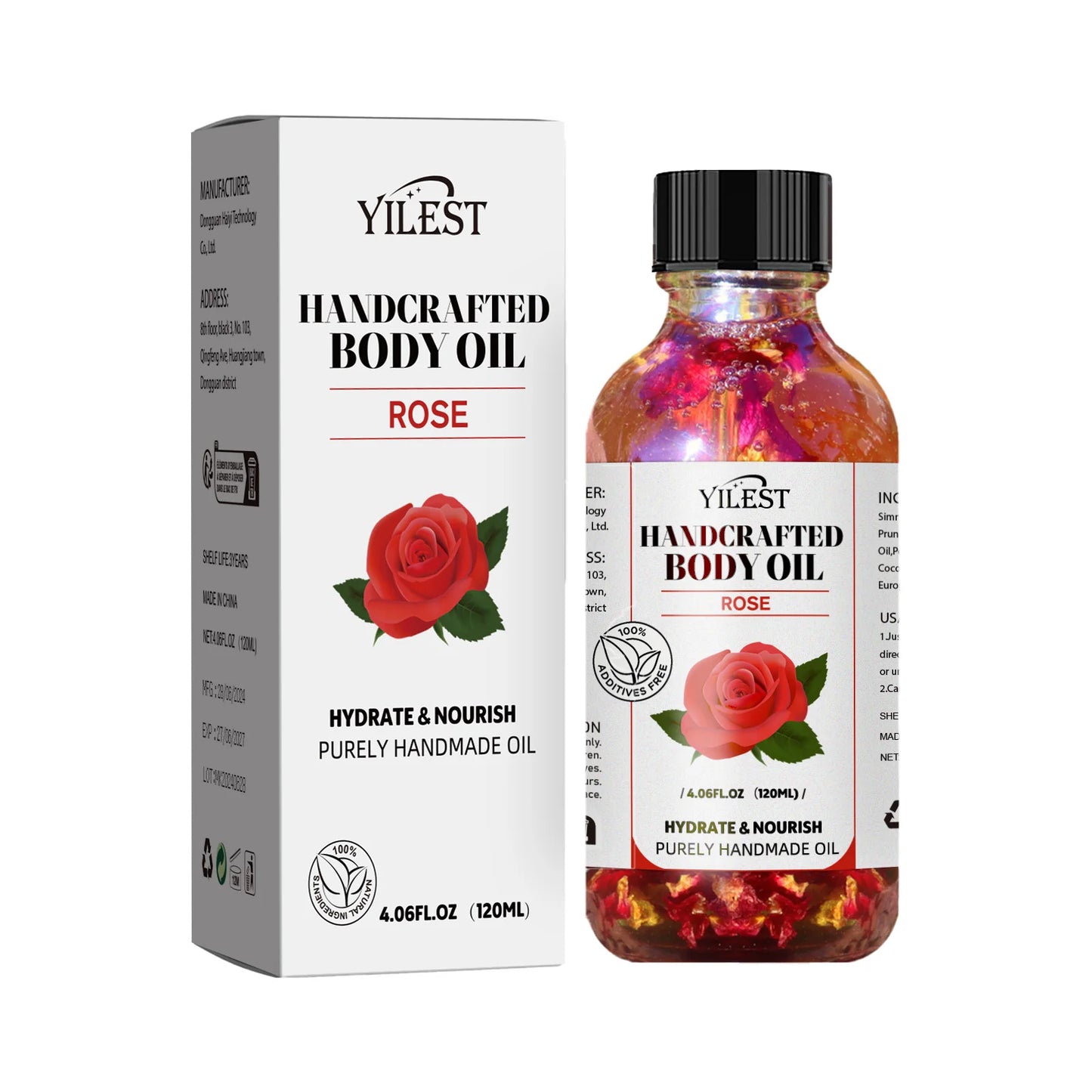 Óleo Corporal Anti-Stress com Baunilha - Hidrata e Alivia Profundamente os Músculos, Fórmula Herbal para Banho e Massagem Relaxantes