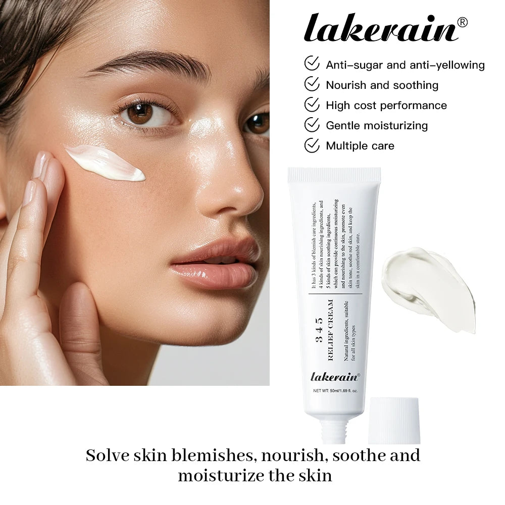345 Creme Calmante | Hidratante facial diário | Tratamento local || Para todos os tipos de pele