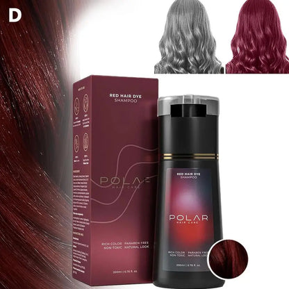 Champô Tinta para Cabelo Grisalho para Mulher e Homem, Kit de Tinta Natural para Cabelo, Champô Tinta Semi-Permanente, Preto, Castanho e Roxo, 200ml