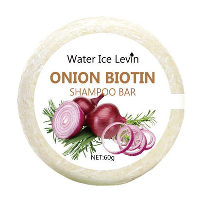 Sabonete Shampoo Cebola e Biotina - 60g, Indicado para Todos os Tipos de Cabelo, Hidratante e Suavizante, Rico em Extrato de Alecrim ✨