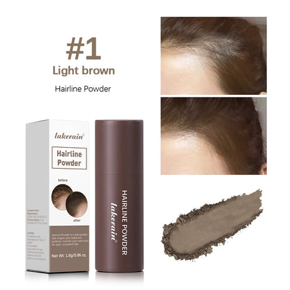 Linha fina sombra em pó cabelo à prova dwaterproof água raiz cobrir natural preto marrom sobrancelha contorno vara reparação preencher ferramenta de cabelo✨