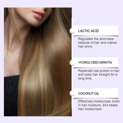 Máscara alisadora de queratina 250g, restaura o cabelo, suaviza o brilho, alisador, reparação profunda, condicionador para cabelos secos e danificados e crespos
✨