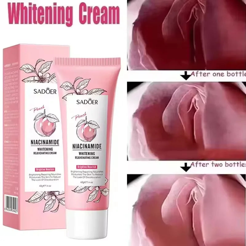 Creme clareador para pele escura nas axilas, coxas, articulações internas, área íntima, cuidados com o corpo, loção clareadora para partes íntimas