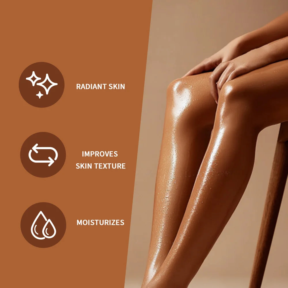 Óleo Corporal Hidratante e Nutritivo com Manteiga de Cacau Lakerain, Gel Corporal de Cacau 200ml para Massagem.