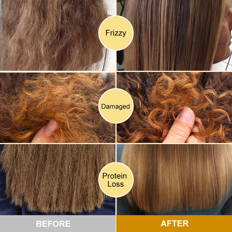 Purc 8 segundos máscara de cabelo mágica queratina alisamento reparação danificado frizy tratamento suave alisamento profissional creme de cuidados com o cabelo✨