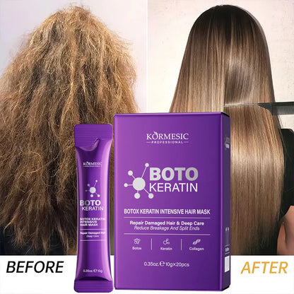 Máscara de cabelo de queratina mágica 5 segundos reparação de danos crespos macio suave cabelo brilhante hidratação profunda tratamento de cabelo reparação máscara de cuidados com o cabelo 👩🏻‍🦱✨