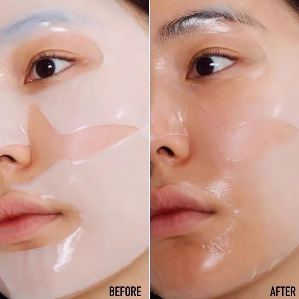Máscara Facial de Colagénio Antirrugas – 10 Unidades.