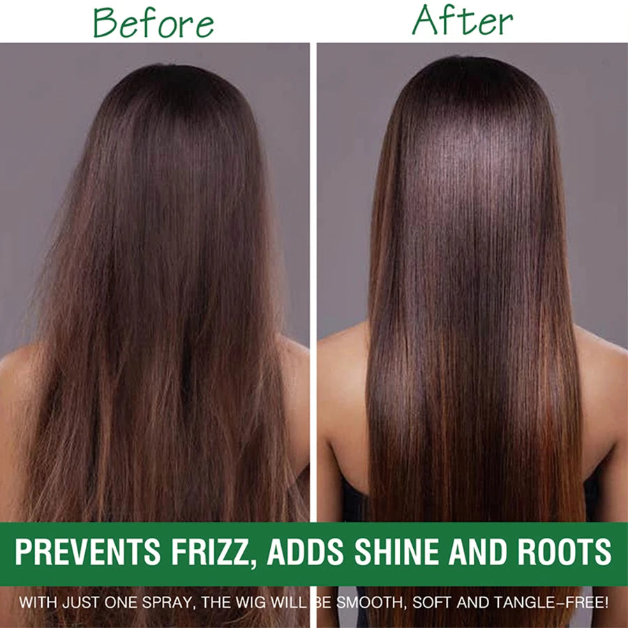Spray hidratante para perucas de cabelo sintético, 100ml. Previne o frizz. Condicionador sem enxágue para perucas macias e brilhantes