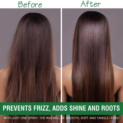 Spray hidratante para perucas de cabelo sintético, 100ml. Previne o frizz. Condicionador sem enxágue para perucas macias e brilhantes