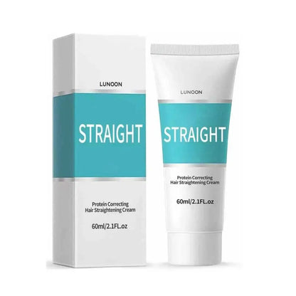 Creme alisador de cabelo com queratina 60ml, tratamento profissional danificado, alisamento mais rápido, cuidados com os cabelos cacheados, creme de correção de proteínas