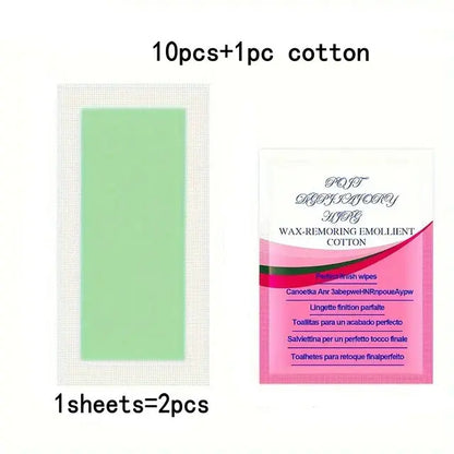 10/20/30/50 peças tiras depilatórias de cera para remoção de pelos, papel de cera fria, tiras de papel para rosto, pescoço, braço, perna, corpo, ferramentas de beleza ✨