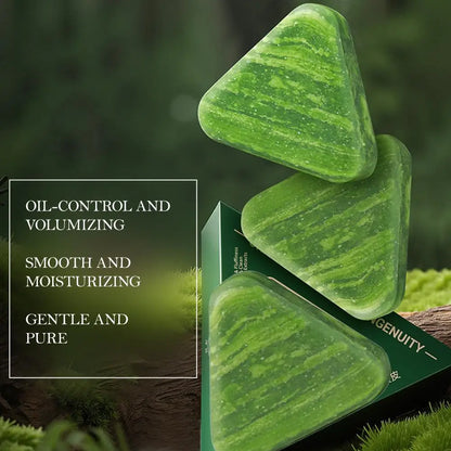 Sabonete Champô Usman Grass com Extrato de Planta de Cipreste e Polygonatum - Limpeza Refrescante, Controlo da Oleosidade e Comichão - 120g
