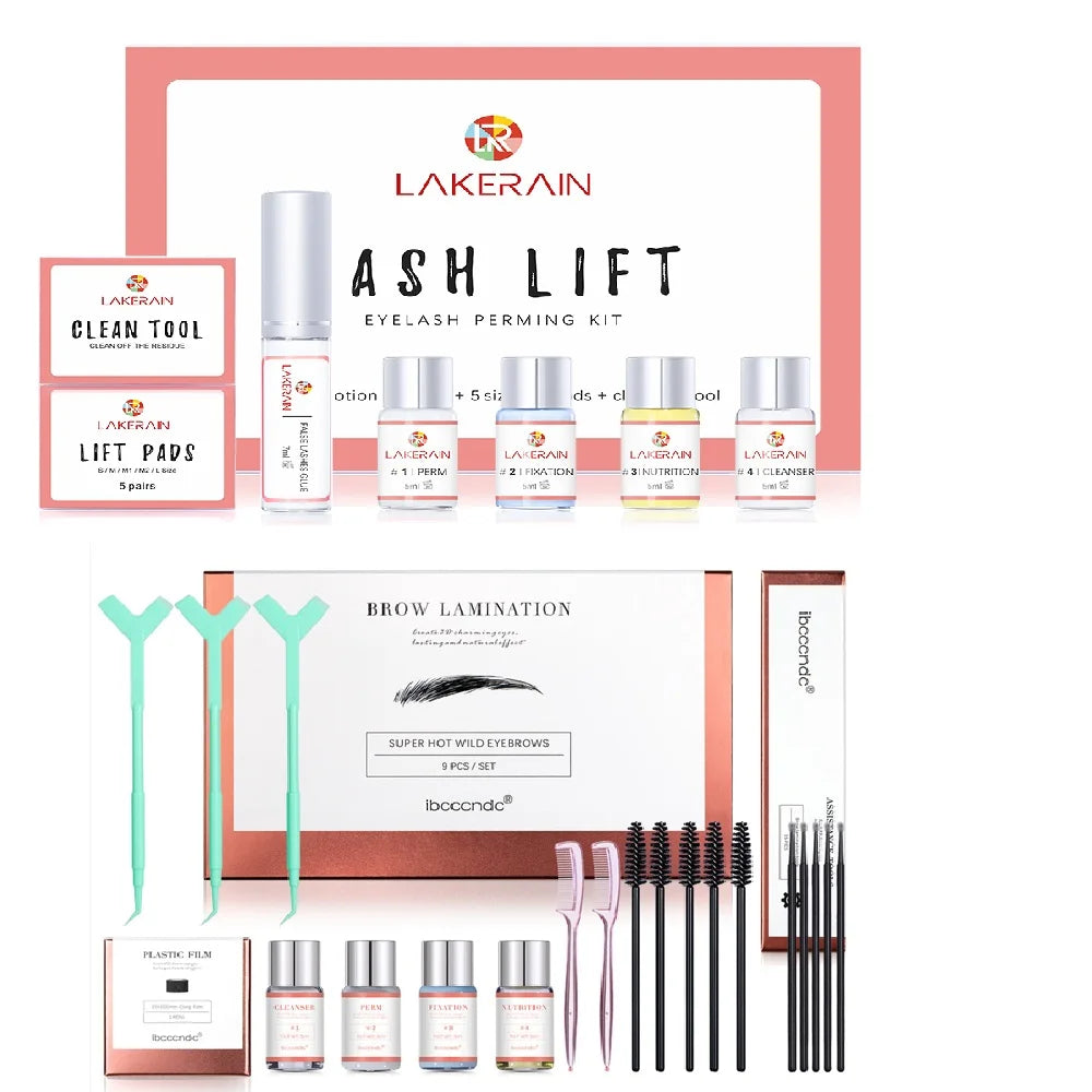 Novo kit de levantamento de cílios de longa duração loção perming fixação cola encaracolado lasher salão de beleza uso doméstico pro kit✨