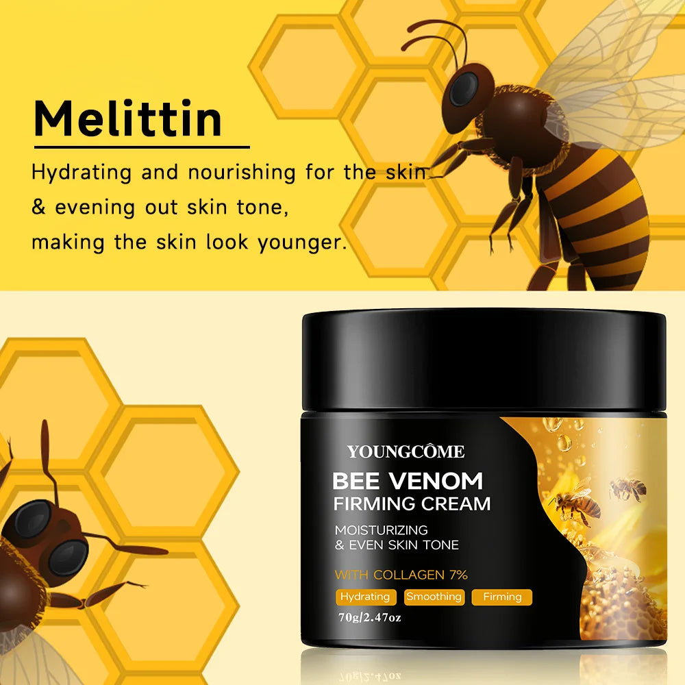Premium abelha venom creme rosto pescoço colágeno impulso endurecimento da pele levantamento hidratante hidratante natural não gorduroso cuidados suaves✨🍯