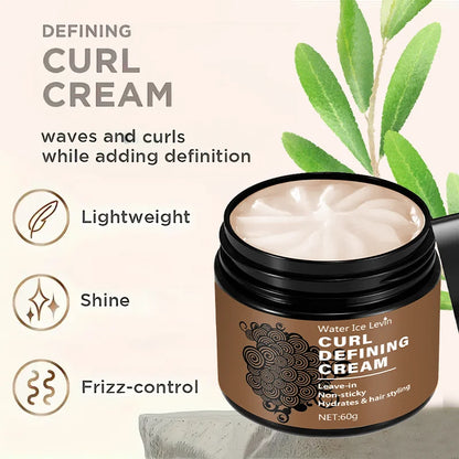 Creme definidor de cachos, nutritivo, anti-frizz, suaviza os cachos, realça os cachos, hidrata e dá brilho - produto modelador sem cor e sem sulfato ✨